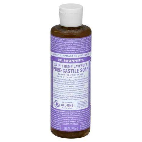 Dr Bronners Castile Soap, Pure, 18-In-1 Hemp, Lavender - 8 Ounces