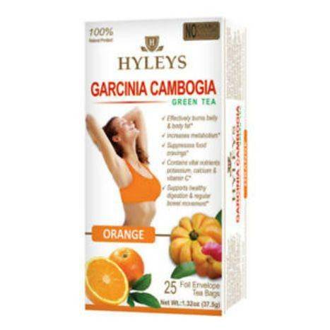 Hyleys 100% Natural Garcinia Cambogia Orange Slim Green Tea - 25 Tea Bags