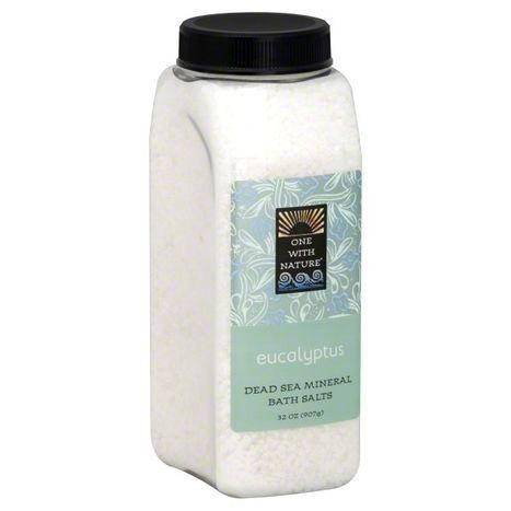 One with Nature Bath Salts, Dead Sea Mineral, Eucalyptus - 32 Ounces