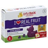 Little Duck Organics Fruit Snacks, Pressed Organic, Super Berries, 5 Pack - 5 Each