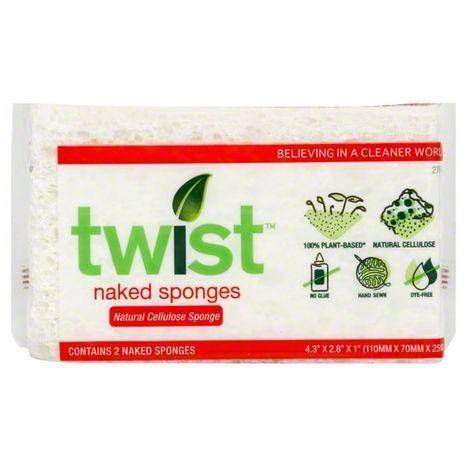 Twist Sponges, Naked, 2 Pack - 2 Count