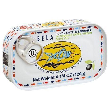 Bela Sardines, Lightly Smoked, in Organic Extra Virgin Olive Oil - 4 Each