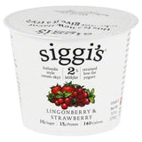 Siggis Yogurt, Low-Fat, Icelandic Style Cream-Skyr, Strained, Lingonberry & Strawberry - 5.3 Ounces
