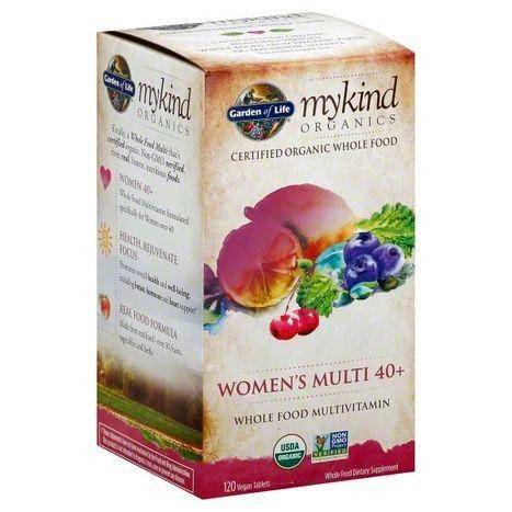 Garden of Life MyKind Organics Multivitamin, Whole Food, Women's Multi 40+, Vegan Tablets - 120 Each