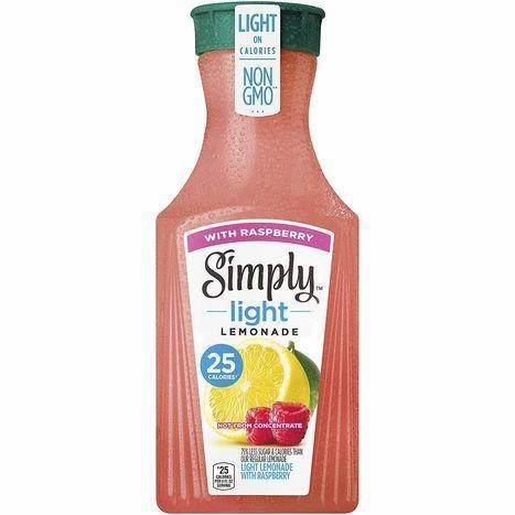 Simply Light Lemonade With Raspberry Fruit Juice Drink - 52 Fluid Ounces