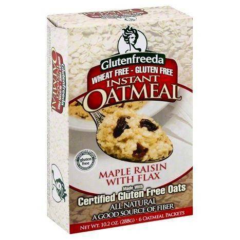 Glutenfreeda Instant Oatmeal, Maple Raisin with Flax - 6 Each