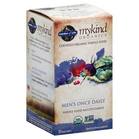 Garden of Life MyKind Organics Multivitamin, Whole Food, Men's Once Daily, Vegan Tablets - 30 Each