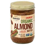 Woodstock Almond Butter, Organic, Crunchy, Unsalted - 16 Ounces