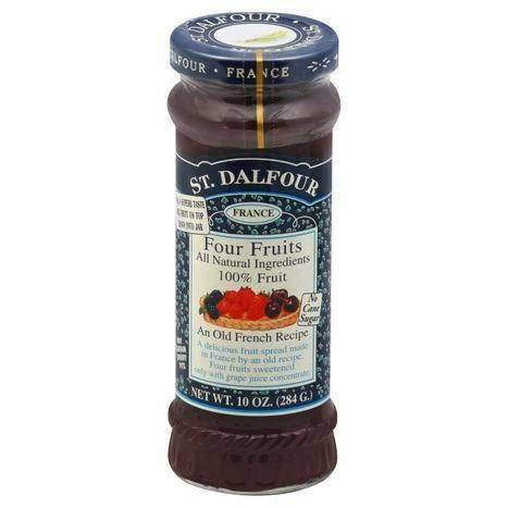 St Dalfour Fruit Spread, Deluxe, Four Fruits - 10 Ounces