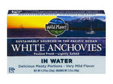 Wild Planet Anchovies, Wild, White, in Water with Sea Salt - 4.4 Ounces