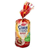 Real Foods Corn Thins, Organic, Flax & Soy - 5.3 Ounces