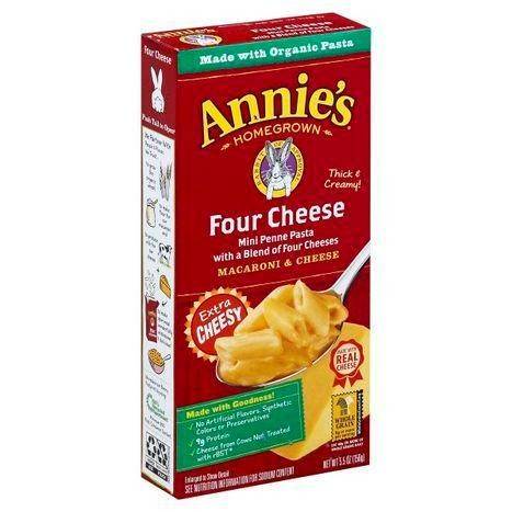 Annies Macaroni & Cheese, Four Cheese - 5.5 Ounces