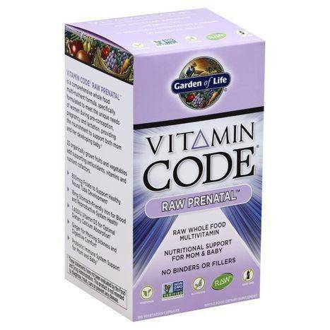 Garden of Life Vitamin Code Multivitamin, Raw Prenatal, Vegetarian Capsules - 180 Each