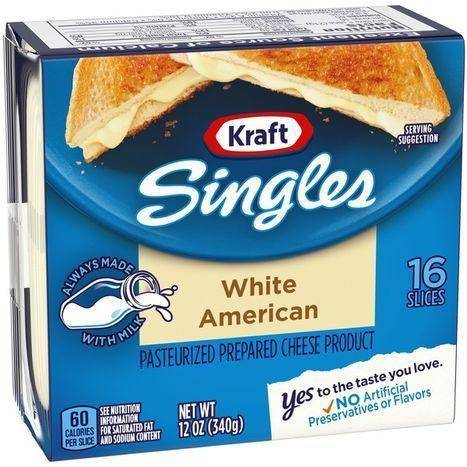 Kraft Singles White American Cheese Slices - 12 Ounces