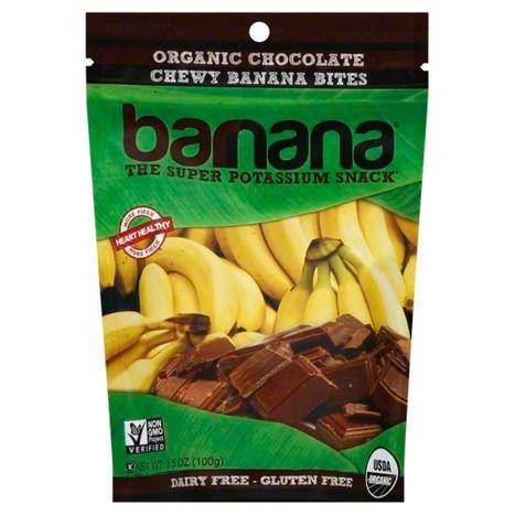 Barnana Banana Bites, Chewy, Organic, Dark Chocolate - 3.5 Ounces