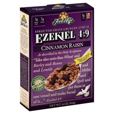 Food For Life Ezekiel 4:9 Cereal, Crunchy, Sprouted Grain, Cinnamon Raisin - 16 Ounces