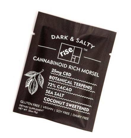 Rise Cannabinoid, Rich, 25 mg, Morsel, Dark & Salty - 0.32 Ounces