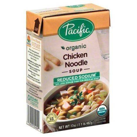 Pacific Organic Soup, Chicken Noodle, Reduced Sodium - 17 Ounces