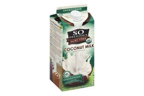 So Delicious Coconut Milk, Unsweetened - 0.5 Gallons