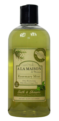 A La Maison Rosemary Mint Bath & Shower Gel-16.9 Oz