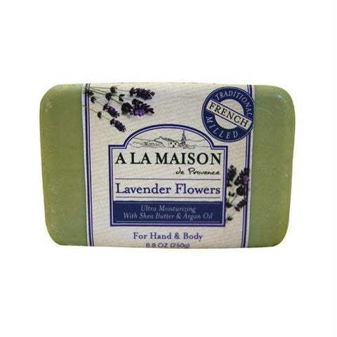 A La Maison Lavender Flowers With Shea Butter & Argan Oil Soap For Hand & Body-8.8 Oz