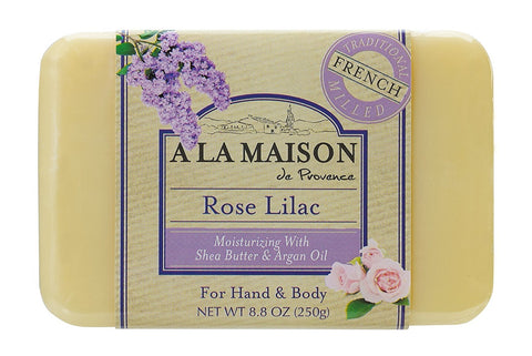 A La Maison Rose Lilac With Shea Butter & Argan Oil Soap For Hand & Body-8.8 Oz