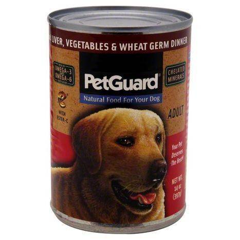 Pet Guard Dog Food for Adult, Liver, Vegetables & Wheat Germ Dinner - 14 Ounces