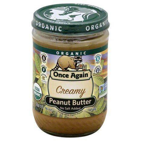 Once Again Peanut Butter, Creamy, Unsweetened & Salt Free, Organic - 16 Ounces
