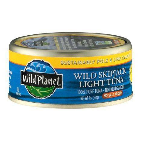 Wild Planet Tuna, Wild, No Salt Added, Skipjack - 5 Ounces