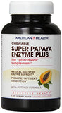 American Health Super Papaya Enzyme Plus-180 Chewable Tablets