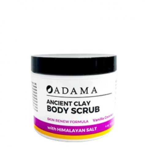 Zion Health Adama Ancient Clay Body Scrub With Himalayan Salt Vanilla Coconut-4 Oz