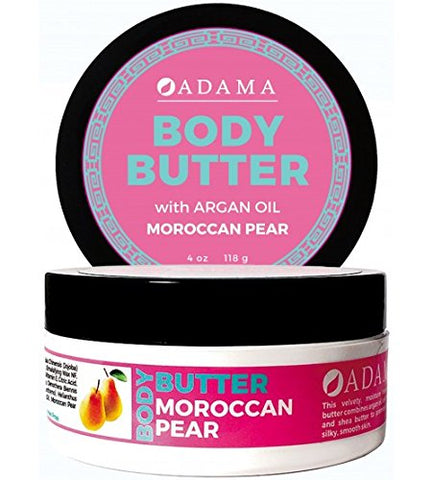 Zion Health Adama Body Butter With Argan Oil Moroccan Pear-4 Oz