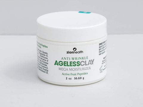 Zion Health Ageless Clay Anti-Wrinkle Night Cream With Active Fruit Peptides-2 Oz