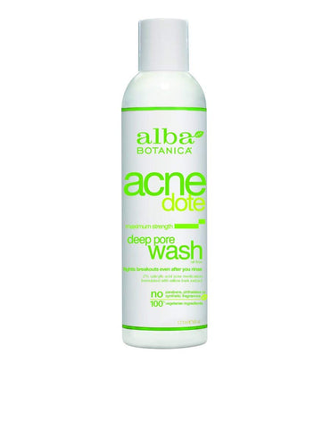 Alba Botanica Acne Dote Deep Pore Wash Oil Free-6 Oz