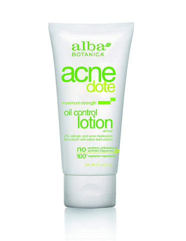 Alba Botanica Acne Dote Oil Control Lotion Oil Free-2 Oz