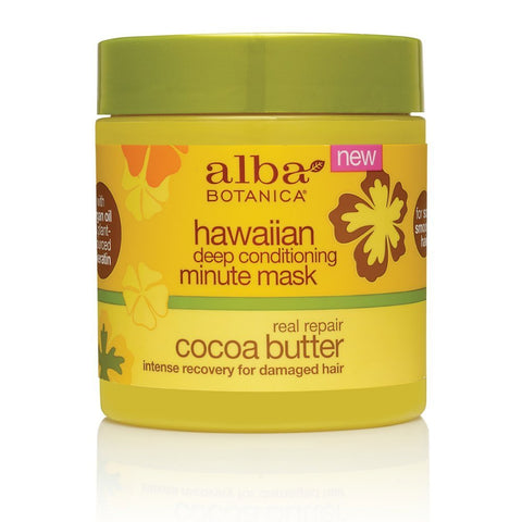 Alba Botanica Hawaiian Deep Conditioning Minute Mask Real Repair Cocoa Butter-5.5 Oz