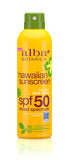 Alba Botanica Hawaiian Clear Spray Sunscreen Nourishing Coconut SPF 50-6 Oz