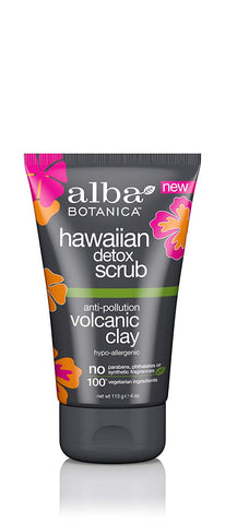 Alba Botanica Hawaiian Detox Scrub Anti-Pollution Volcanic Clay-4 Oz