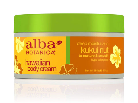 Alba Botanica Hawaiian Body Cream Deep Moisturizing Kukui Nut-6.5 Oz