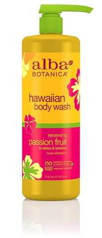 Alba Botanica Hawaiian Body Wash Renewing Passion Fruit-24 Oz