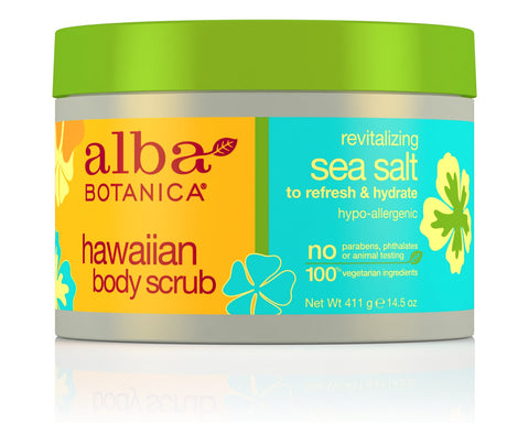 Alba Botanica Hawaiian Body Scrub Sea Salt-14.5 Oz