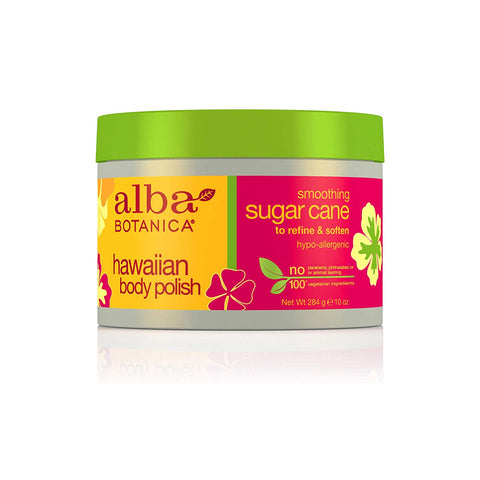 Alba Botanica Hawaiian Body Polish smoothing sugar Cane-10 Oz