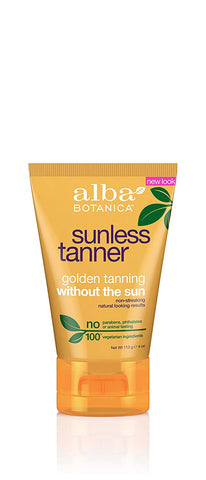 Alba Botanica Very Emollient Sunless Tanner Golden Tanning Without Sun-4 Oz