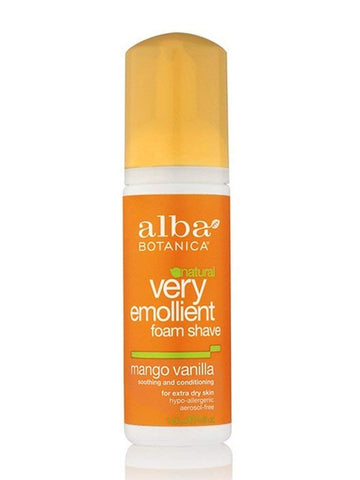 Alba Botanica Very Emollient Foam Shave Mango Vanilla-5 Oz