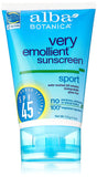 Alba Botanica Sport Sunscreen Fragrance Free SPF 45-4 Oz