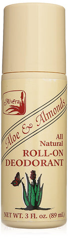 Alvera Roll On Deodorant Aloe & Almonds-3 Oz