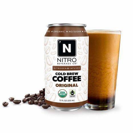 Nitro Beverages Coorganic Nitrogen Infused Cold Brew Coffee - 12 Fluid Ounces