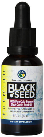 Amazing Herbs Black Seed Black Cumin Seed Oil Premium-1 Oz