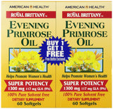 American Health Evening Primrose Oil 1300 Mg Buy 1 Get 1 Free-60 Softgels