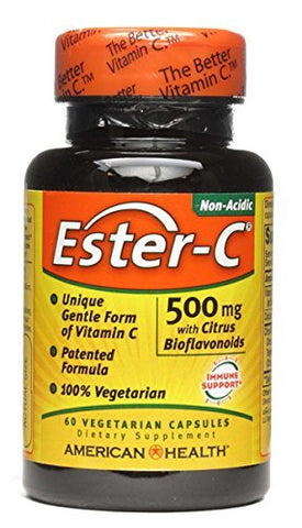 American Health Ester-C 500 Mg With Citrus Bioflavonoids-60 Vegetarian Capsules